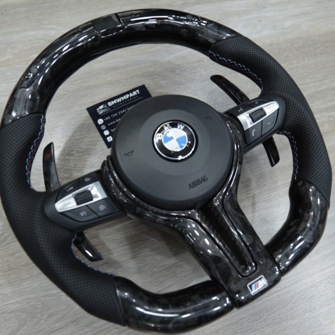 Forged Carbon Fiber with Led Steering Wheel  for BMW F Series