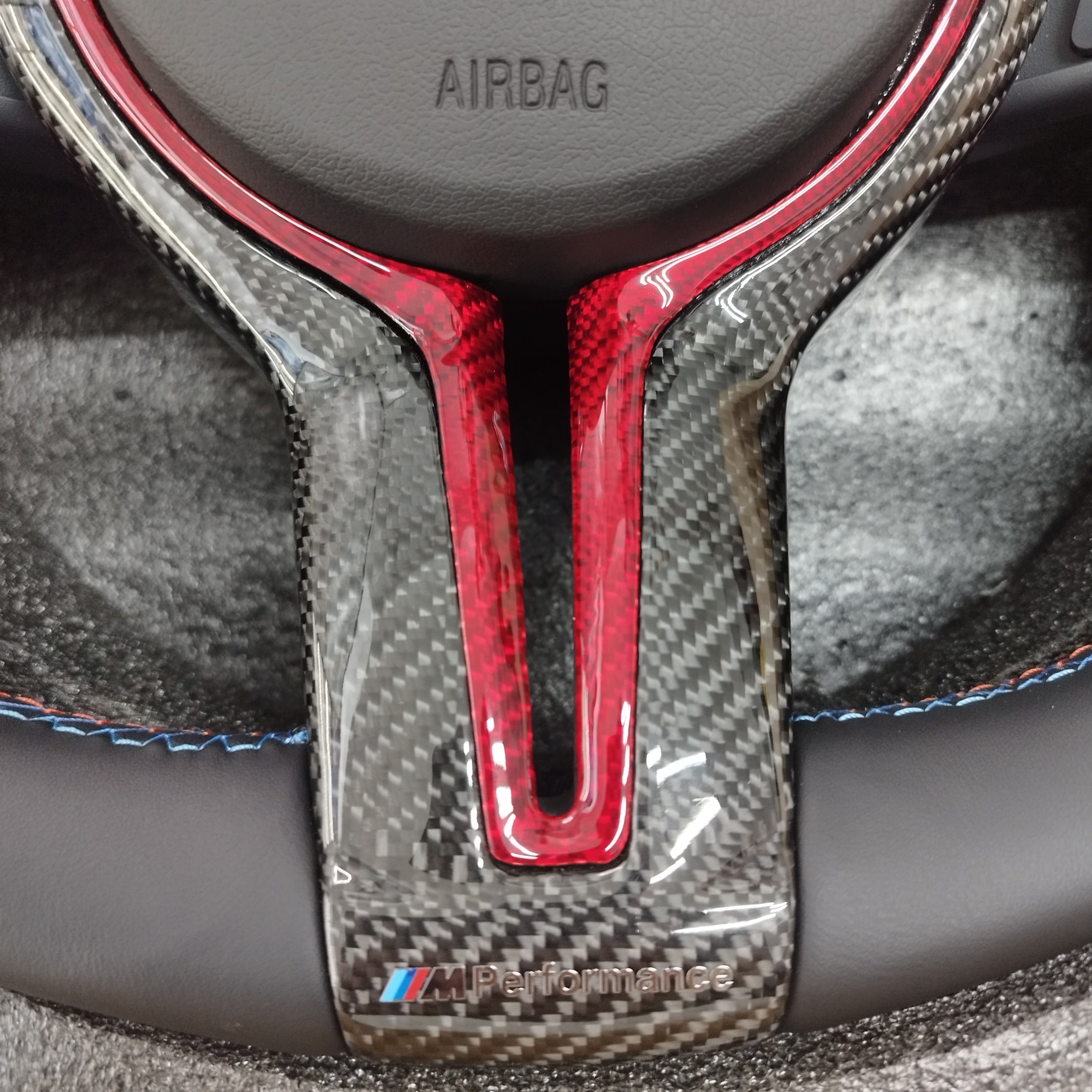 Alcanatara with Leather Carbon Fiber Trim and Carbon Fiber paddle shifters for BMW F Series