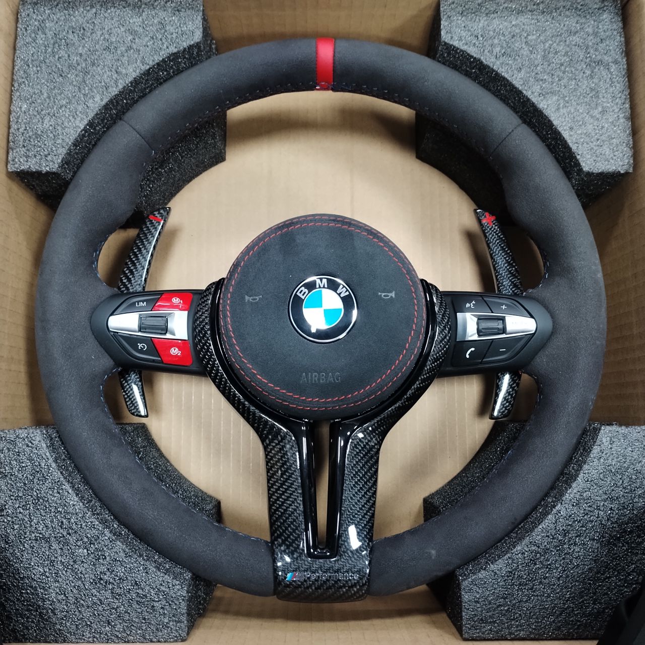 Alcantara steering wheel  with airbag Alcantara For BMW F Series