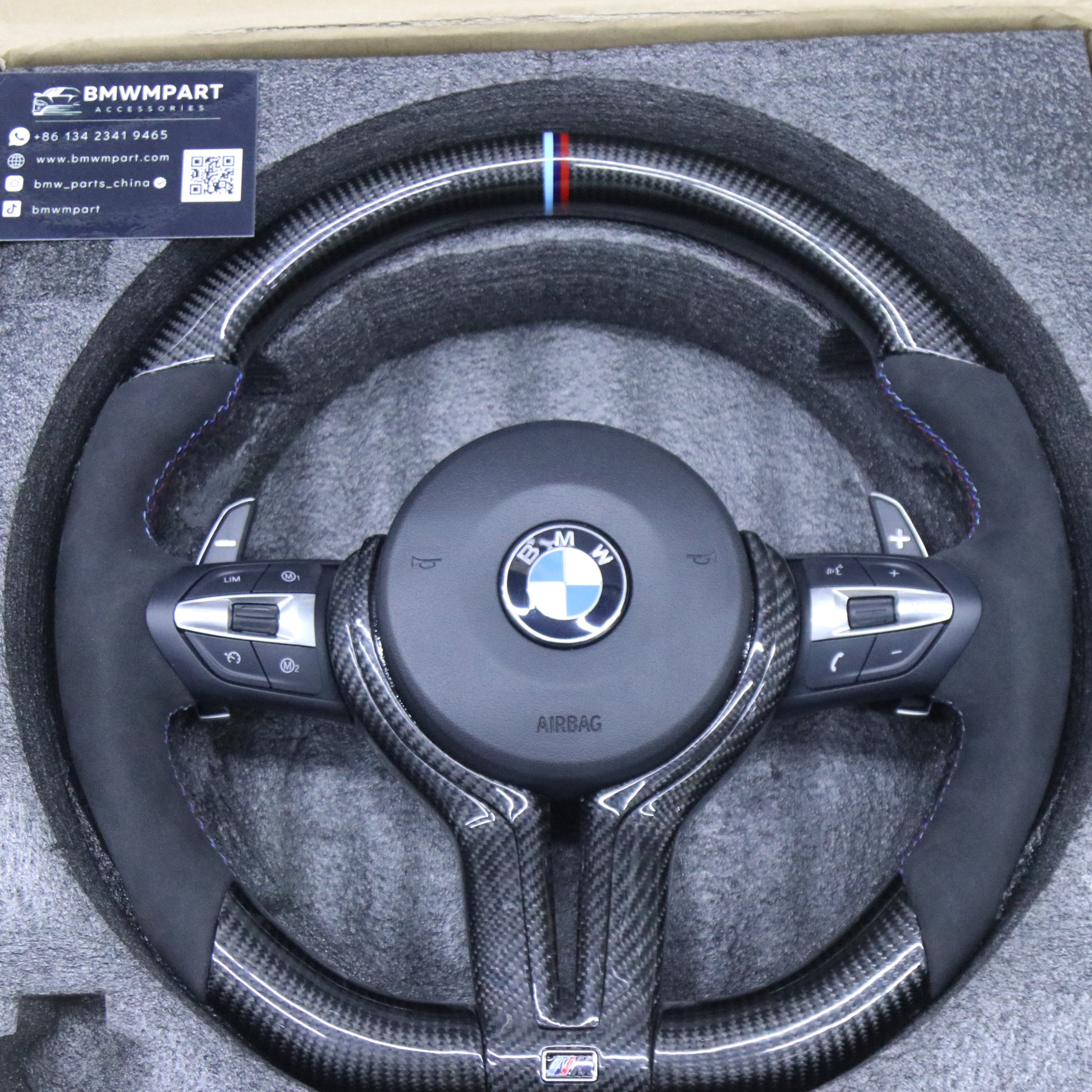 Alcantara with Carbon Fiber Steering Wheel for BMW F Series