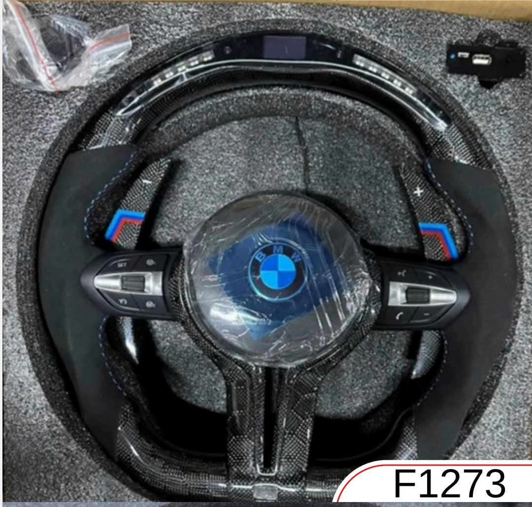 Alcantara with M Carbon Fiber with Led Steering Wheel for BMW F Series