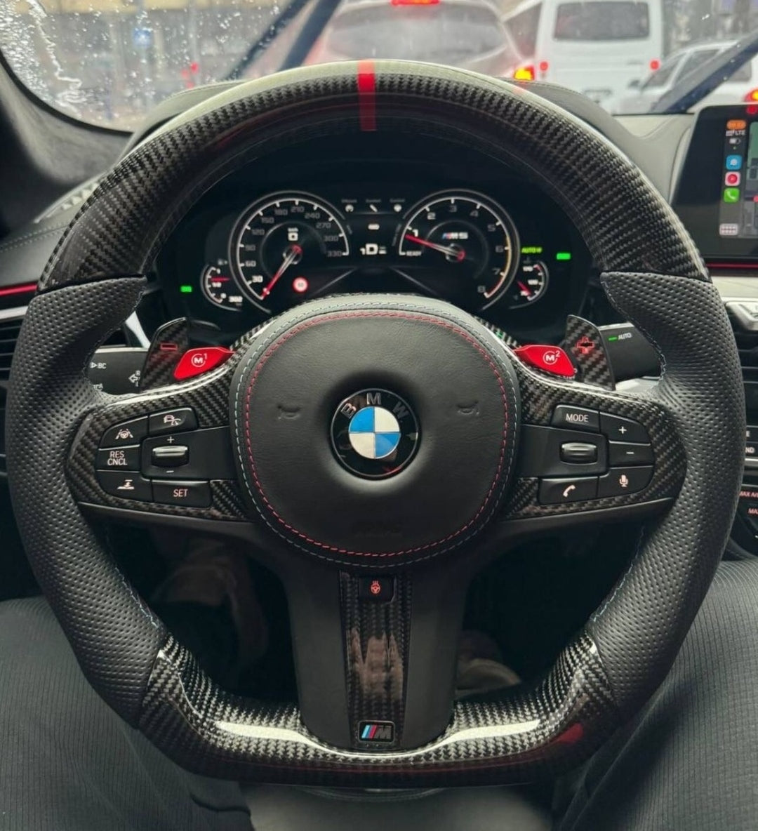 Carbon Fiber Steering Wheel For BMW F90  G05 G20 G30 G80 G82  G Series Fit Customized upgrade Steering Wheel